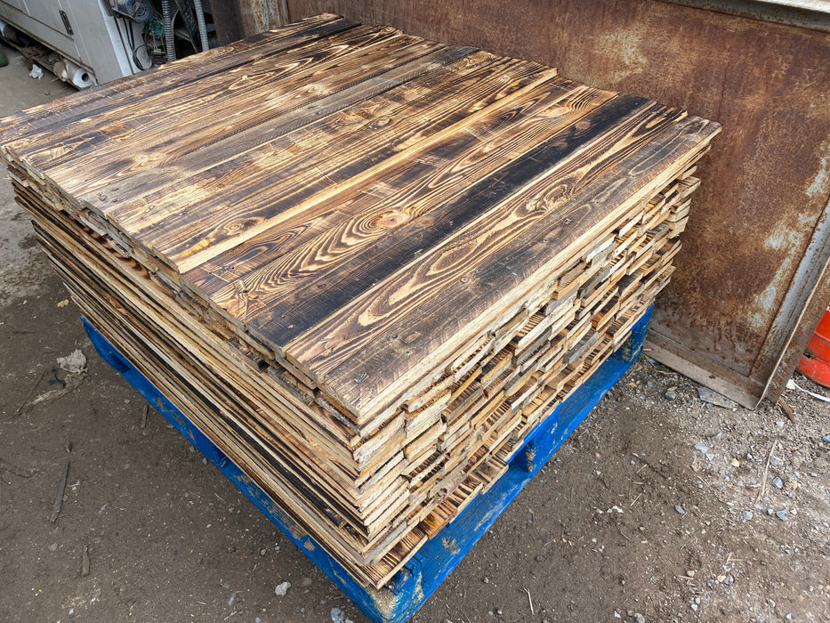 Scorched Pallet Board Cladding - 10 Square Meter Offer