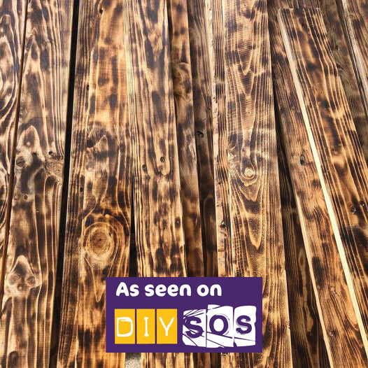 Scorched Pallet Board Cladding - 25 Square Meter Offer