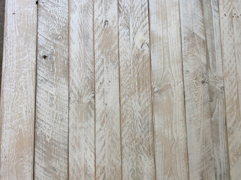 Distressed Plain White Pallet Boards - 1 Square Meter Pack - All 120cm Lengths