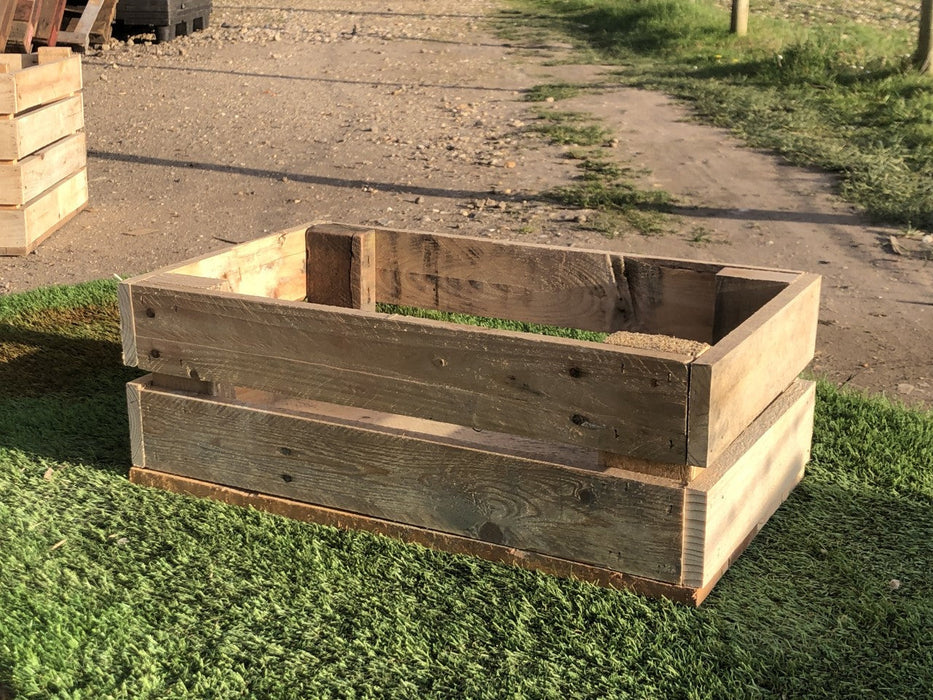 Handcrafted Pallet Board Crate - 2 Tier - 50cm x 30cm