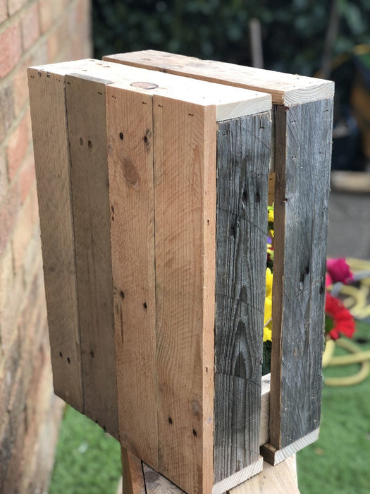 Handcrafted Pallet Board Crate - 2 Tier - 40cm x 30cm